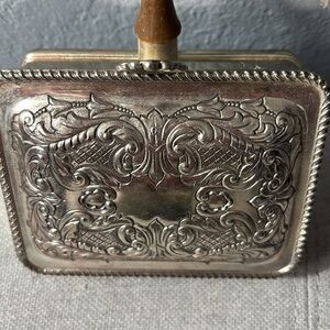 Lazy Butler- Raimond Silverplate Crumb Catcher Wood handle